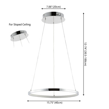 Brice  Modern Contemporary Iron Integrated LED Pendant